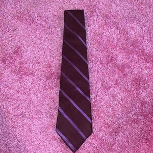 Express Striped Tie Purple Maroon